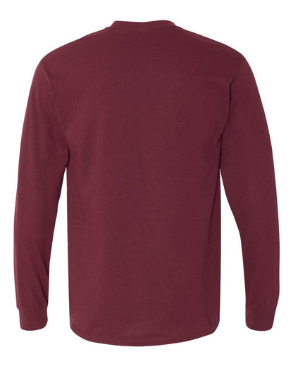 Gildan Unisex Heavy Cotton™ Long Sleeve T-Shirt 5400 #color_Maroon