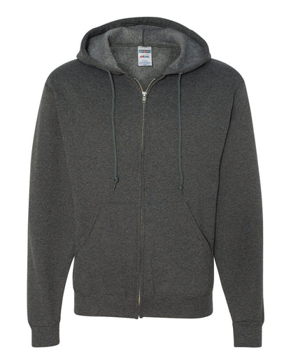 JERZEES Unisex NuBlend® Full-Zip Hooded Sweatshirt 993MR #color_Black Heather
