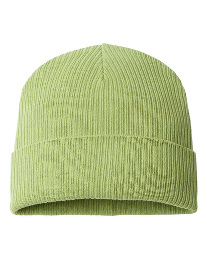 Atlantis Headwear Sustainable Cuffed Beanie NELSON #color_Leaf Green