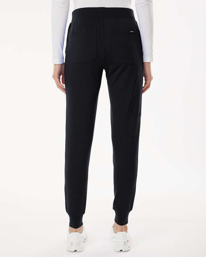 Jaanuu Women's Petite Sizes Rubi Ultrasoft Scrub Joggers W40001P #colormdl_Black