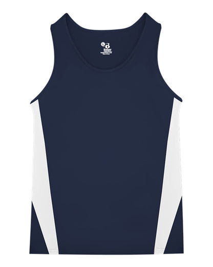 Alleson Athletic Men's Stride Singlet 8667 #color_Navy/ White