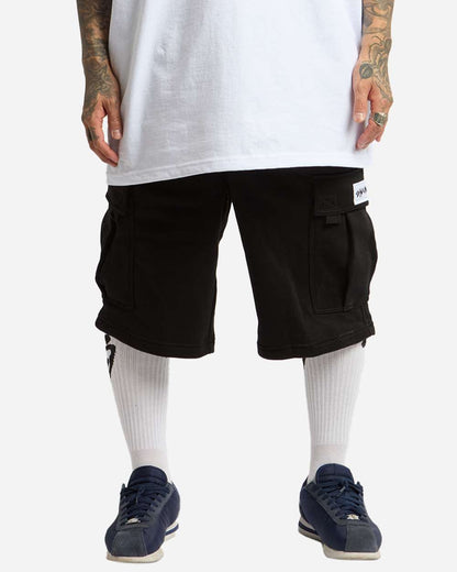 Shaka Wear Men's Fleece Cargo Shorts SHFCS #colormdl_Black