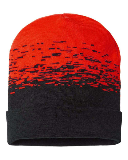 CAP AMERICA USA-Made Static Cuffed Beanie RKS12 #color_Black/ True Red