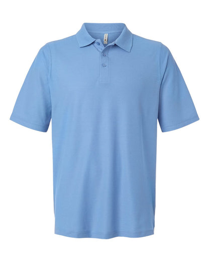 Harriton Men's Maverick CVC Pique Polo M105 #color_Light College Blue