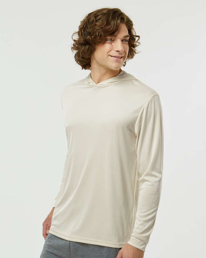 Paragon Unisex Bahama Performance Hooded Long Sleeve T-Shirt 220 #colormdl_Sand
