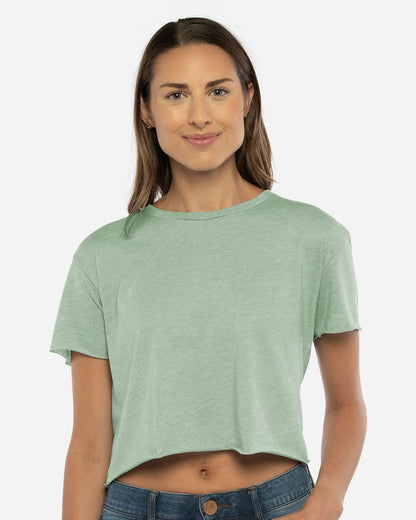 Next Level Women's Festival Crop Top 5080 #colormdl_Stonewash Green