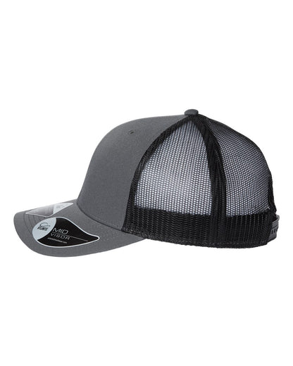 Atlantis Headwear Sustainable Trucker Cap BRYCE #color_Dark Grey/ Black