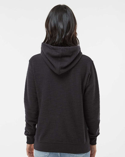 J. America Women’s French Terry Sport Lace Scuba Hooded Sweatshirt 8694 #colormdl_Black