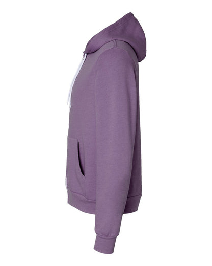 BELLA + CANVAS Sponge Fleece Full-Zip Hoodie 3739 #color_Heather Team Purple