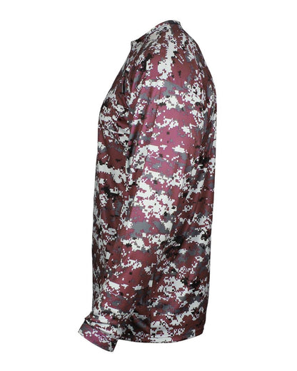 Badger Digital Camo Long Sleeve T-Shirt 4184 #color_Maroon Digital