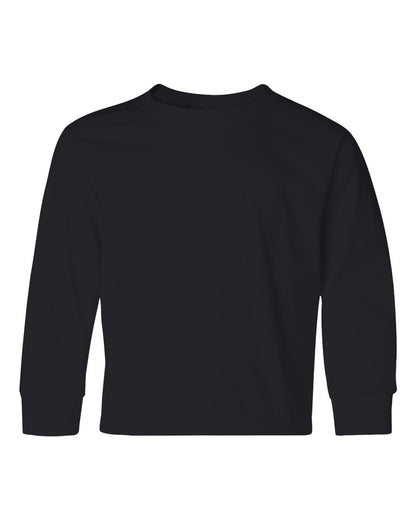 JERZEES Youth Dri-Power® Long Sleeve 50/50 T-Shirt 29BLR #color_Black