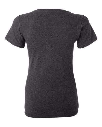 BELLA + CANVAS Women’s Jersey Deep V-Neck Tee 6035 #color_Dark Grey Heather