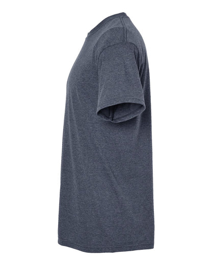 M&O Men's Gold Soft Touch T-Shirt 4800 #color_Heather Navy