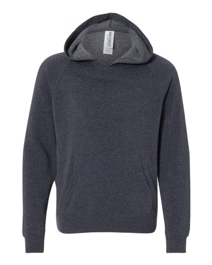 Independent Trading Co. Youth Lightweight Special Blend Raglan Hooded Sweatshirt PRM15YSB #color_Midnight Navy