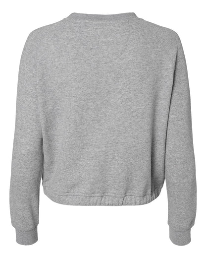 LAT Women's Relaxed 3-End Boxy Fleece Crewneck Sweatshirt 3528 #color_Heather