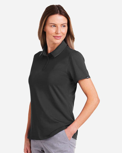 Under Armour Women's Recycled Polo 1385910 #colormdl_Black/ White