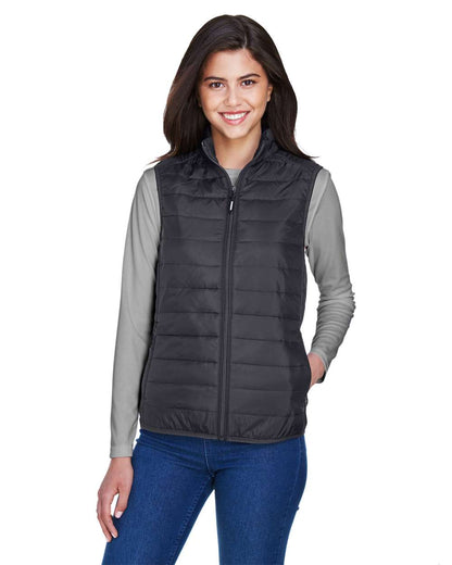 CORE365 Women's Prevail Packable Puffer Vest CE702W #colormdl_Carbon