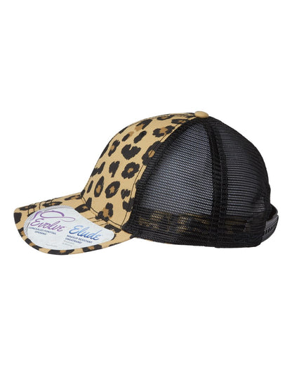 Infinity Her Women's Modern Trucker Cap CHARLIE #color_Leopard/ Black