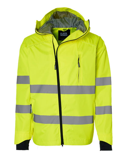 Kishigo Unisex Premium Black Series® Windbreaker WB102 #color_Lime/ Black
