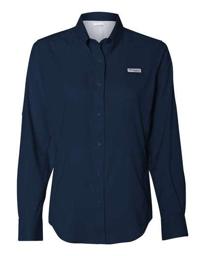 Columbia Women's PFG Tamiami™ II Long Sleeve Shirt 212465 #color_Collegiate Navy