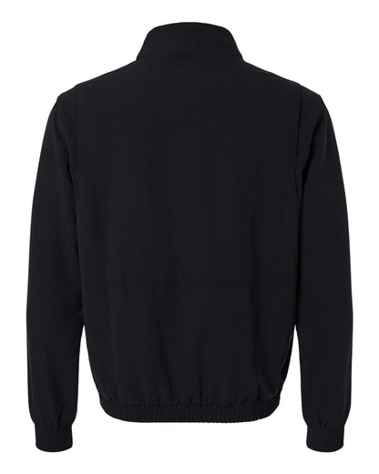 Jaanuu Men's Wolfe Everyday Full-Zip 6-Pocket Scrub Jacket M60001 #color_Black