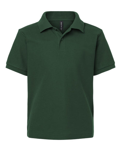 AllPro Youth Pique Polo 62800Y #color_Forest Green