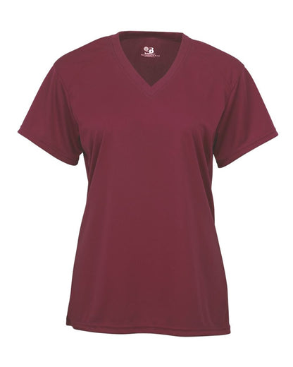 Badger Women’s B-Core V-Neck T-Shirt 4162 #color_Cardinal