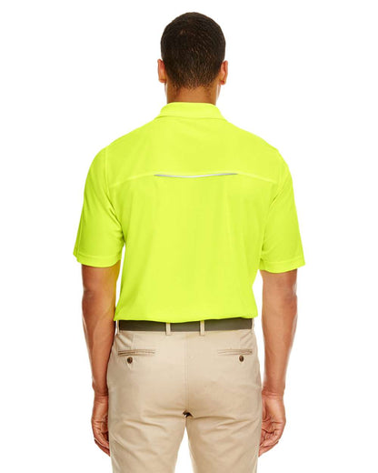 CORE365 Men's Radiant Performance Piqué Polo with Reflective Piping 88181R #colormdl_Safety Yellow