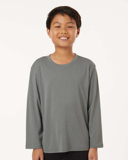 AllPro Youth Pro-Lock Performance Long Sleeve T-Shirt 48400Y #colormdl_Heather Granite