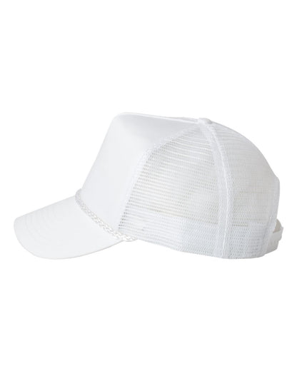 Valucap Five-Panel Trucker Cap 8804H #color_White