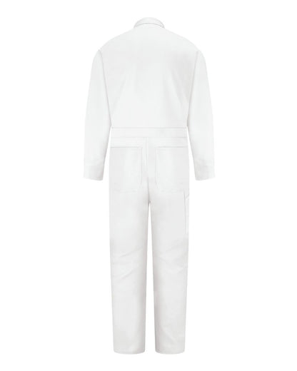 Red Kap Men's Snap-Front Cotton Coverall CC14 #color_White