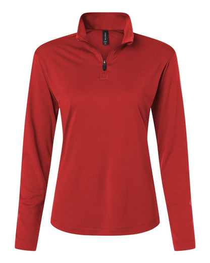 AllPro Women's Pro-Lock Performance Quarter-Zip Pullover 41870L #color_Red