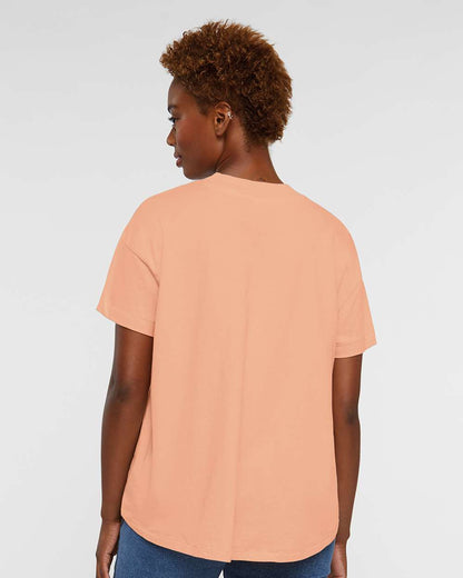 LAT Women's Hi-Lo Tee 3519 #colormdl_Peachy