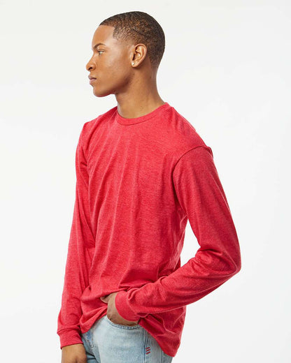 Tultex Heavyweight Jersey Long Sleeve T-Shirt 291 #colormdl_Heather Red