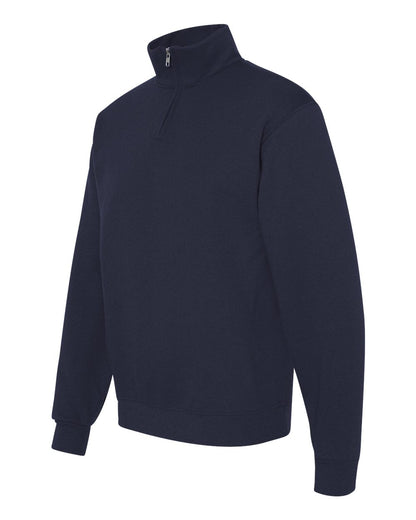 JERZEES Unisex Nublend® Cadet Collar Quarter-Zip Sweatshirt 995MR #color_J. Navy