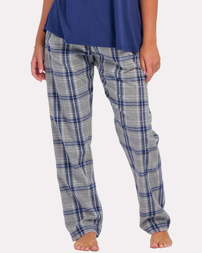Boxercraft Women's Haley Flannel Pants BW6620 #colormdl_Oxford Heather/ Navy Kingston