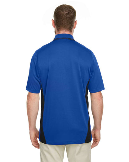 Harriton Men's Tall Flash Snag Protection Plus IL Colorblock Polo M386T #colormdl_True Royal/ Black