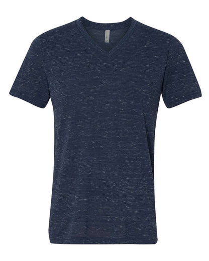 BELLA + CANVAS Textured Jersey V-Neck Tee 3655 #color_Navy Marble