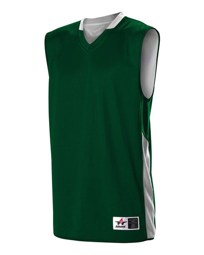 Alleson Athletic Single Ply Reversible Jersey 589RSP #color_Forest/ White