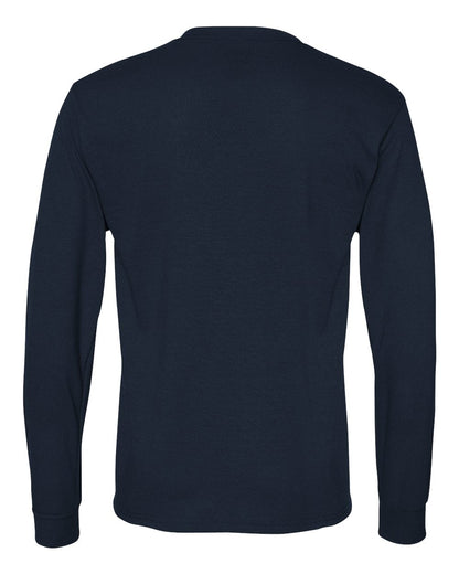 JERZEES Unisex Dri-Power® Performance Long Sleeve T-Shirt 21MLR #color_J. Navy