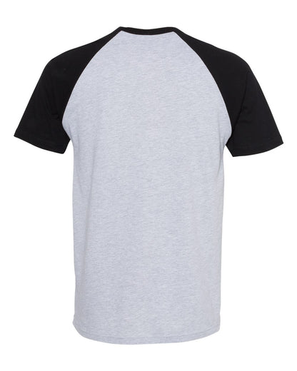 Next Level Cotton Raglan T-Shirt 3650 #color_Black/ Heather Grey