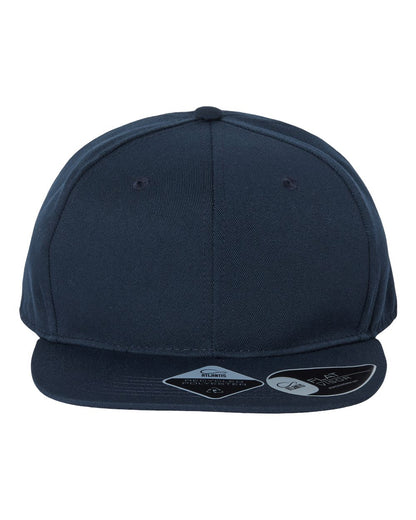 Atlantis Headwear Sustainable Flat Bill Cap JAMES #color_Navy