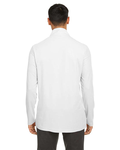 CORE365 Men's Fusion ChromaSoft™ Pique Quarter-Zip Pullover CE405 #colormdl_White