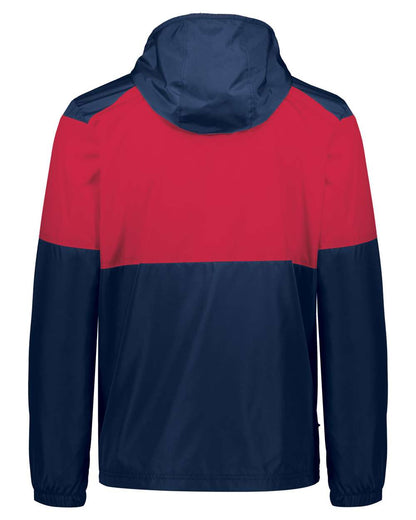 Holloway Men's SeriesX Hooded Jacket 229528 #color_Navy/ Scarlet