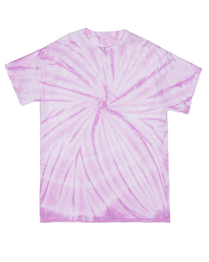 Dyenomite Cyclone Pinwheel Tie-Dyed T-Shirt 200CY #color_Lilac