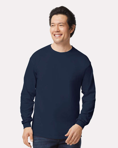 Gildan Unisex Ultra Cotton® Long Sleeve T-Shirt 2400 #colormdl_Navy