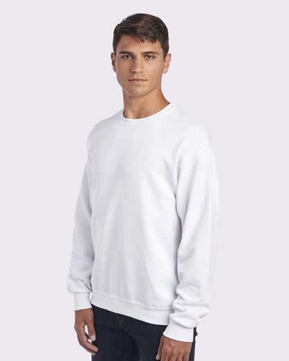 JERZEES Unisex NuBlend® Crewneck Sweatshirt 562MR #colormdl_White
