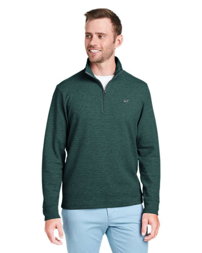 vineyard vines Men's Saltwater Quarter-Zip Pullover K002708 #colormdl_Charleston Green