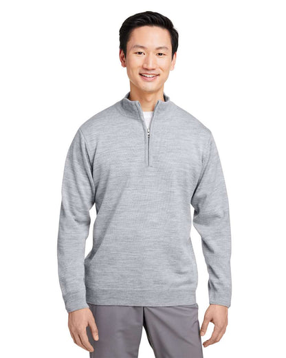 Harriton Unisex Pilbloc™ Quarter-Zip Pullover Sweater M421 #colormdl_Grey Heather