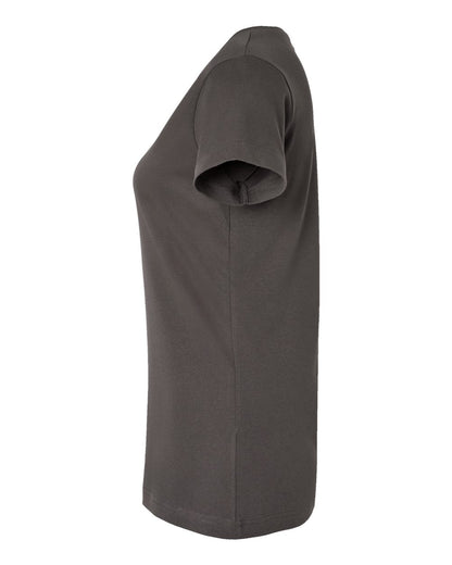 LAT Women's Fine Jersey V-Neck Tee 3507 #color_Charcoal